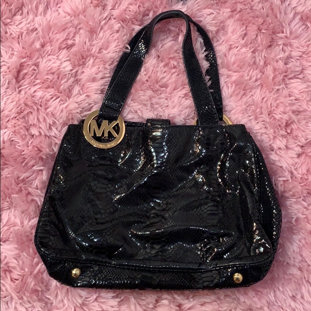 MICHAEL Michael Kors Snake Print Shoulder Bag